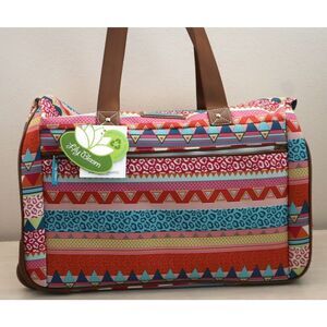 Lily Bloom M3965-80-WC Orange Multi On The Prowl 20" Rolling Duffle Bag